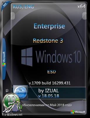 Windows 10 Enterprise RS3 v.1709 With Update (16299.431) x64 by IZUAL v18.05.18 (esd)