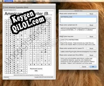 Ключ для FontBook