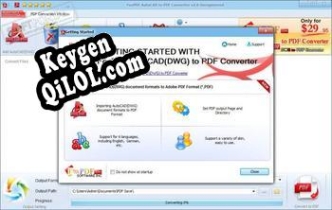 Key генератор для  FoxPDF DWG to PDF Converter