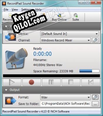 Бесплатный ключ для RecordPad Sound Recorder