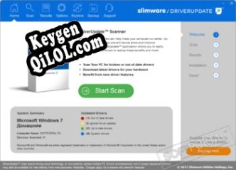 Регистрационный ключ к программе  SlimDrivers