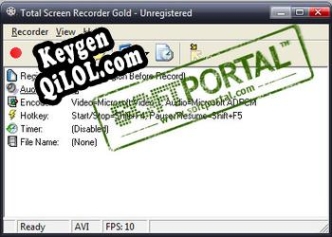 Регистрационный ключ к программе  Total Screen Recorder