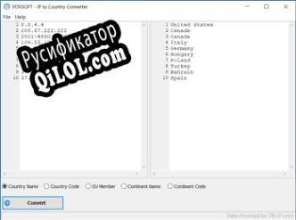 Русификатор для IP to Country Converter